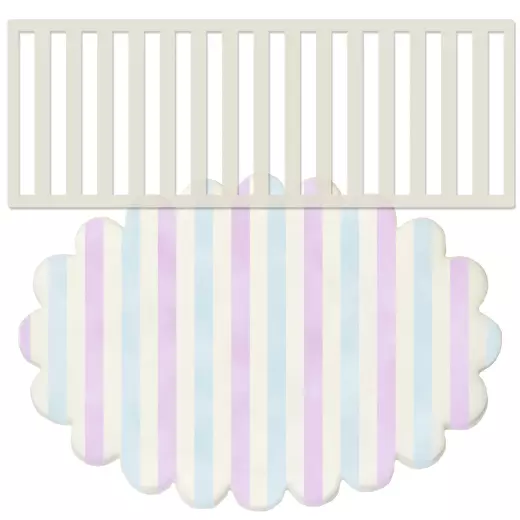 Vertical Stripes Boarder Stencil Cake Decorating Crafting Airbrushing