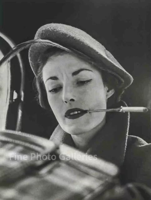 1948 Vintage RICHARD AVEDON Paris Female Fashion Smoking Large Duotone Photo Art