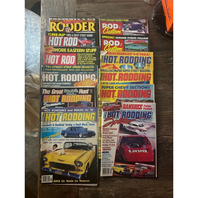 VINTAGE HOT ROD Magazine Lot 12 Hot Rod Popular Hot Rodding 1970s