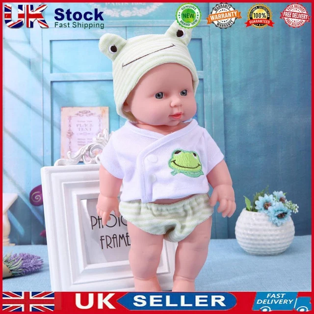 30cm Finished Doll Washable PVC 3D Prop Doll Baby Companion Toys (Green)