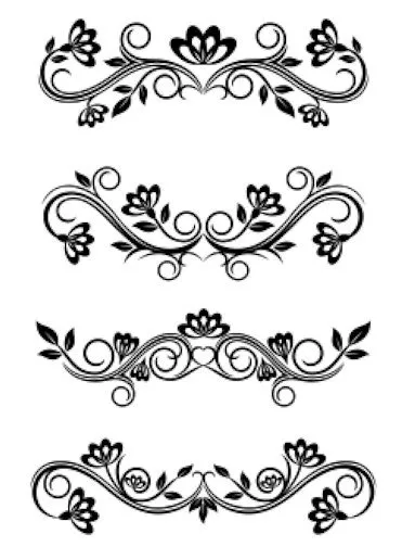 Victorian-Like Image Swirls Scrolls Floral Flower Waterslide Decal U PICK MIS626