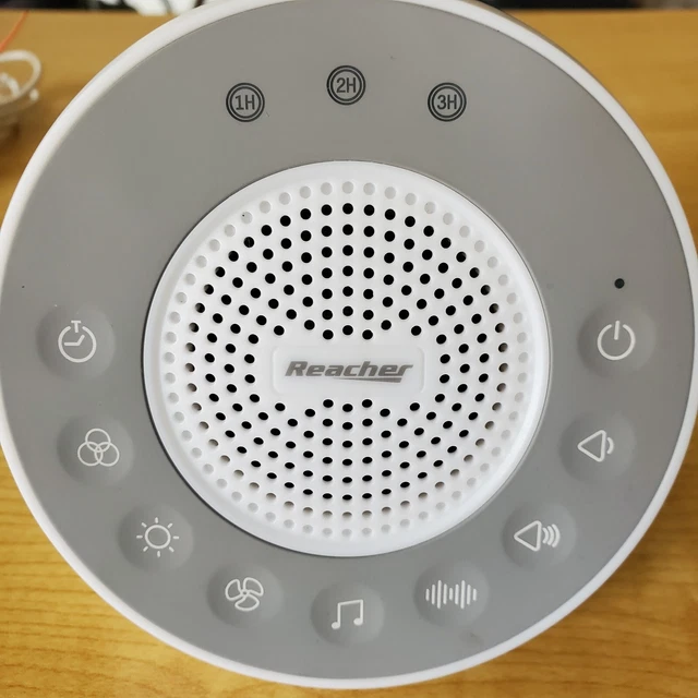 Máquina de ruido blanco Reacher con luz nocturna sonidos calmantes buen estado