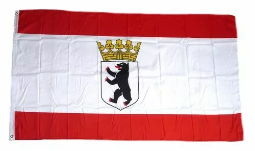 Fahne / Flagge Berlin Bär Krone 60 x 90 cm