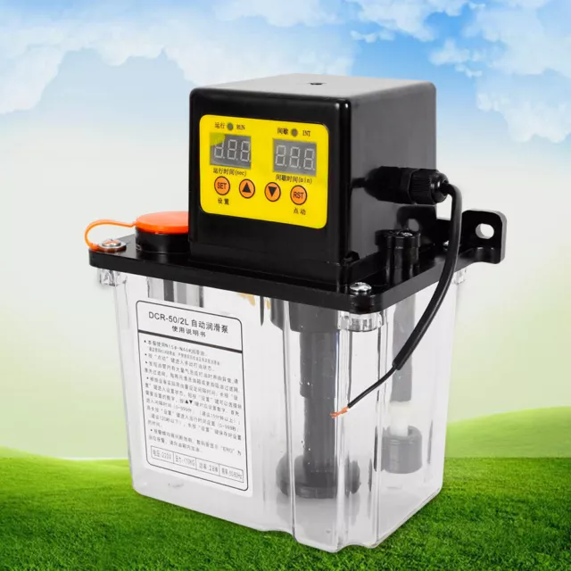 1.8L Dual Digital Display Automatic Electric Lubrication Pump CNC Lube Oiler NEW