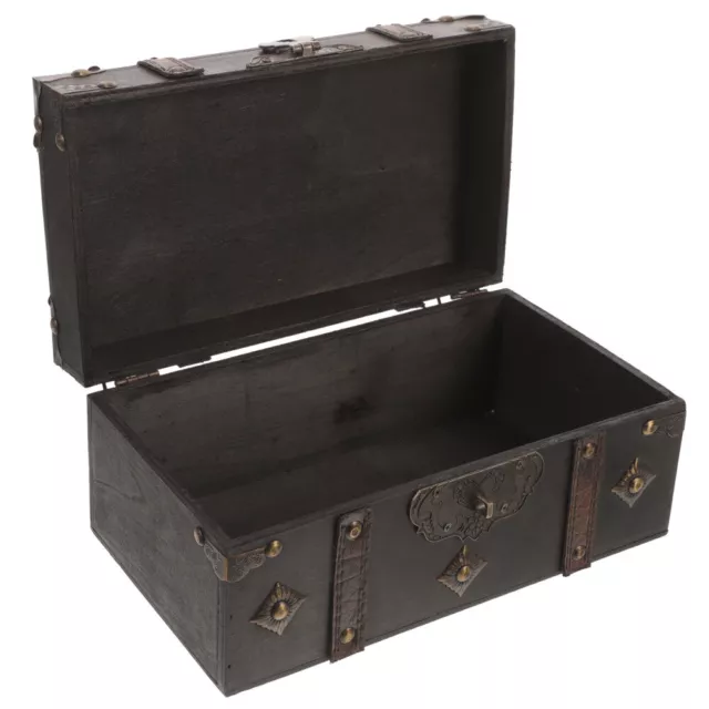 Vintage Storage Box Lockable Trunk Antique Treasure Chest