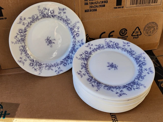 Lot De 6 Grandes Tasses à Café Arcopal Motif Tulipe - Vintage Avec Soucoupes