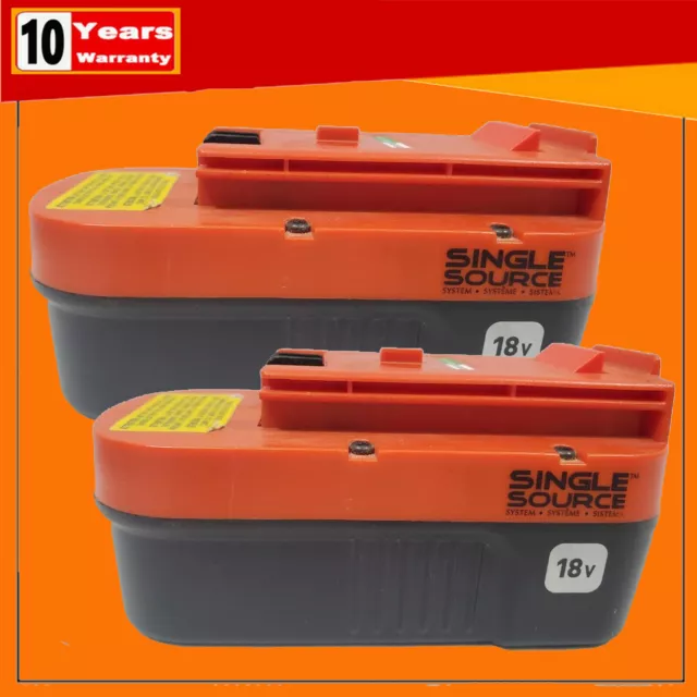 2 Pack 18V for Black and Decker HPB18 18 Volt 4.8Ah Battery HPB18-OPE  244760-00A