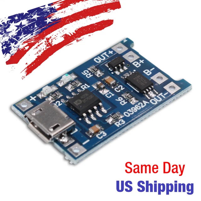 MICRO USB LIION Battery Charger Module TP4056 5V 1A Protection 18650