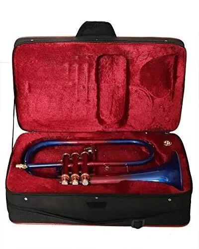 McLian Pro Brass Bugle Bb Pitch Instrument Multi Couleur Avec étui rigide 3