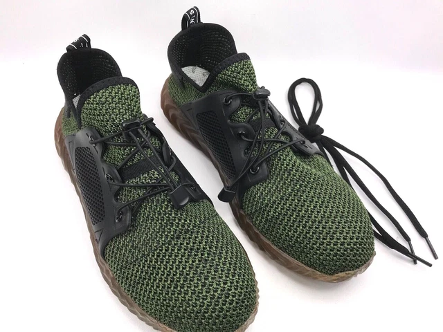 ADIDAS Men's Size 13  "Die Weltmarke" Green Mesh Steel Toe Work Sneakers Shoes
