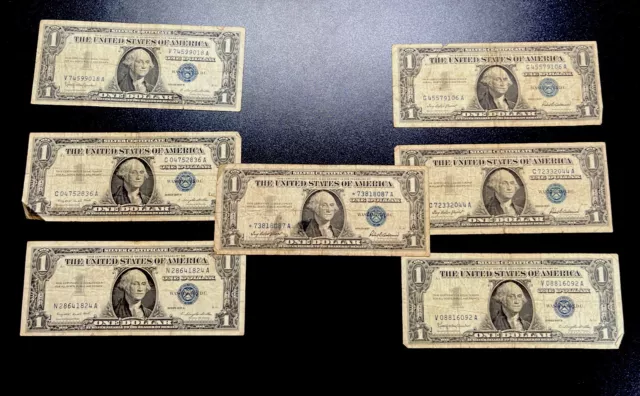 1957 Silver Certificate Lot STAR NOTE US Currency!!