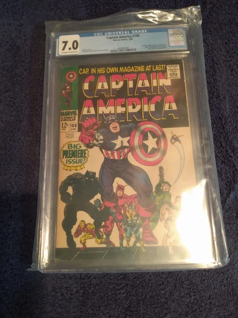 Cgc 7.0   Captain America   # 100    1968  1St. Solo Series     *No Reserve*
