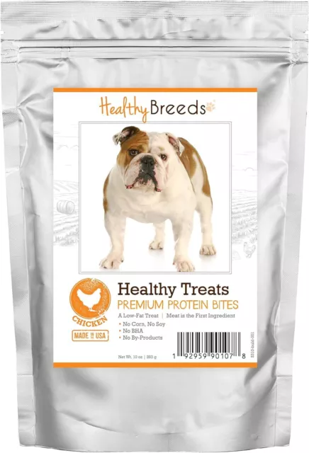 Healthy Breeds Bulldog Healthy Treats Premium Protein Bites Chicken Dog Treats 1