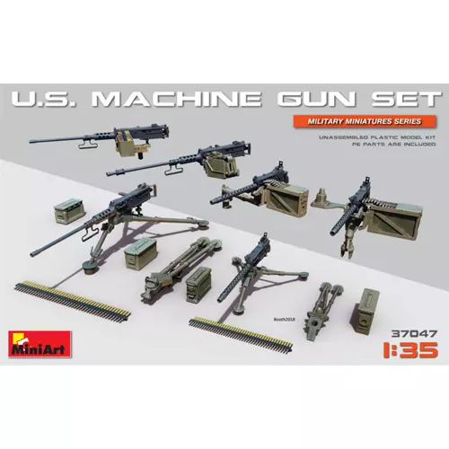 U.S. MACHINE GUN SET KIT 1:35 Miniart Kit Mezzi Militari Die Cast Modellino