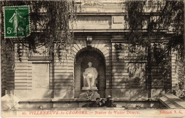 CPA AK Villeneuve St.Georges Statue of Victor Duruy FRANCE (1282889)