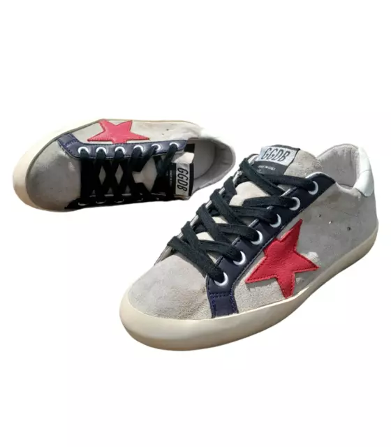 Golden Goose Deluxe Brand Superstar Suede and Red Star Sneakers GGDB Size.36