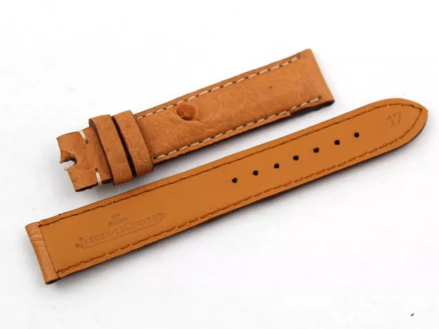 Strap Band Jager-LeCoultre Reverso Ansa 17/16mmVera Pelle Struzzo Miele New