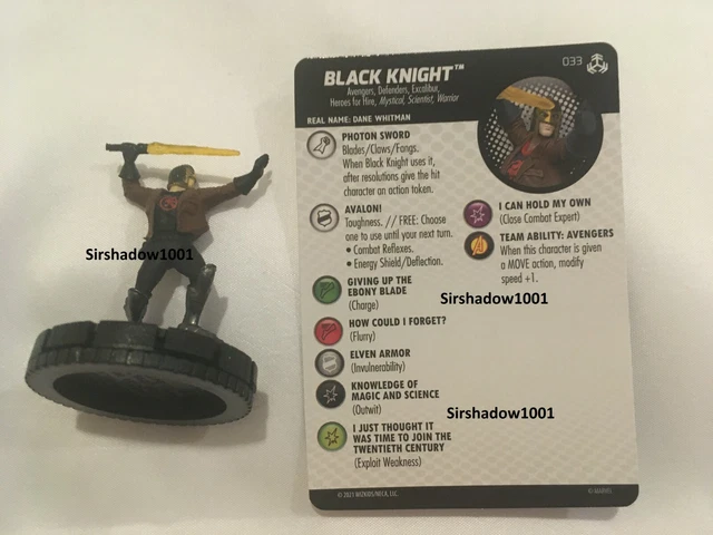 Heroclix Black Knight 033 Marvel Avengers War of the Realms Rare