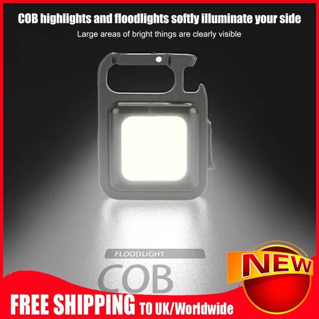 Powerful Emergency Lamps Waterproof COB Keychain Light 400LM for Outdoor Camping