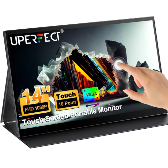 Touchscreen Monitor UPERFECT 14" Portable Screen PC Monitor USB-C Bildschirm