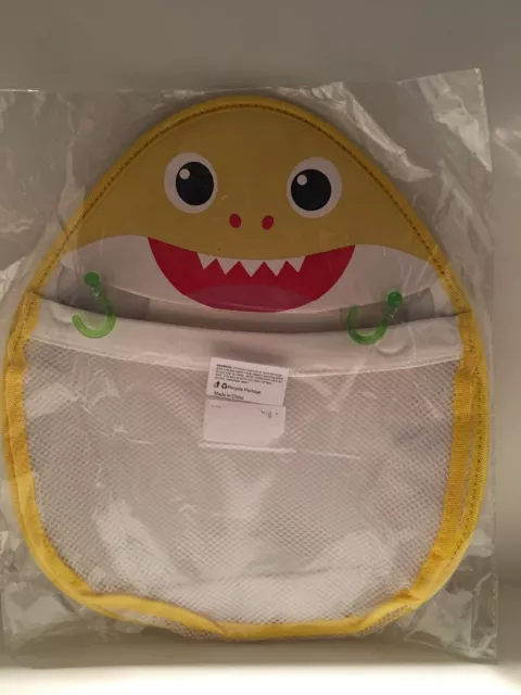 Baby Shark Yellow Bath Toy Storage/Organizer. New