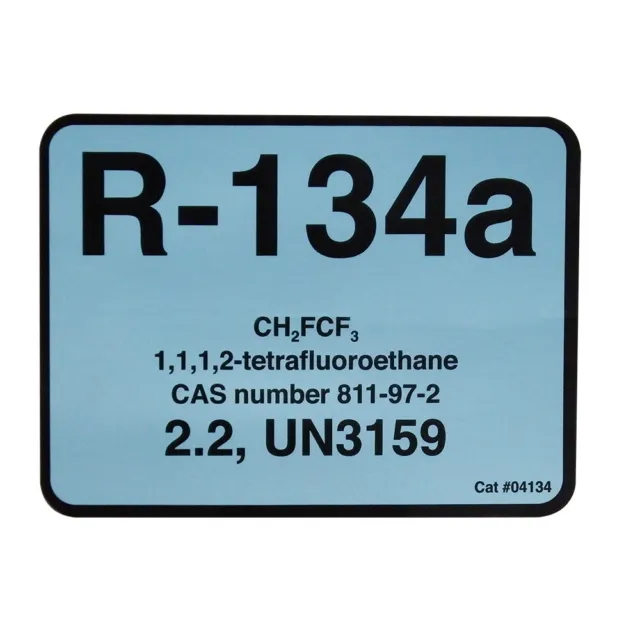 R-134a / R134a Label # 04134 , SOLD EACH