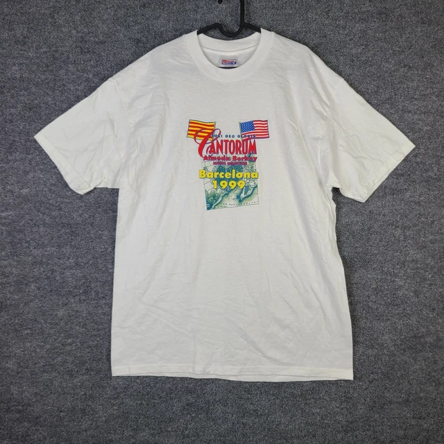 Vintage 90s Hanes Beefy T T-shirt Adult XL Cantorum Barcelona Spain USA Music