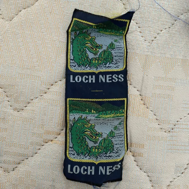 Vintage Patch LOCH NESS Scotland Souvenir Woven Sew On Cloth Badge