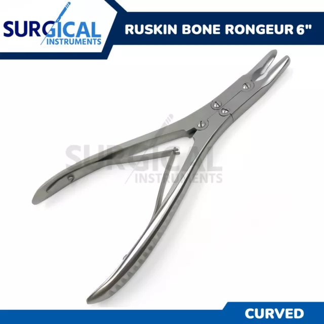 Ruskin Bone Rongeur Orthopedic Surgical Curved Stainless Steel German Grade