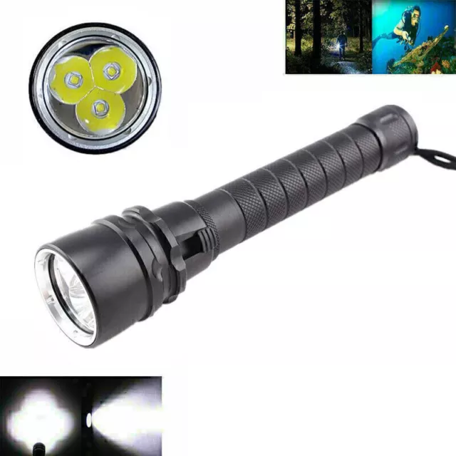 Unterwasser 30000LM 3x T6 LED Diving Taschenlampe Tauchlampe Wasserdicht 10 LOVE