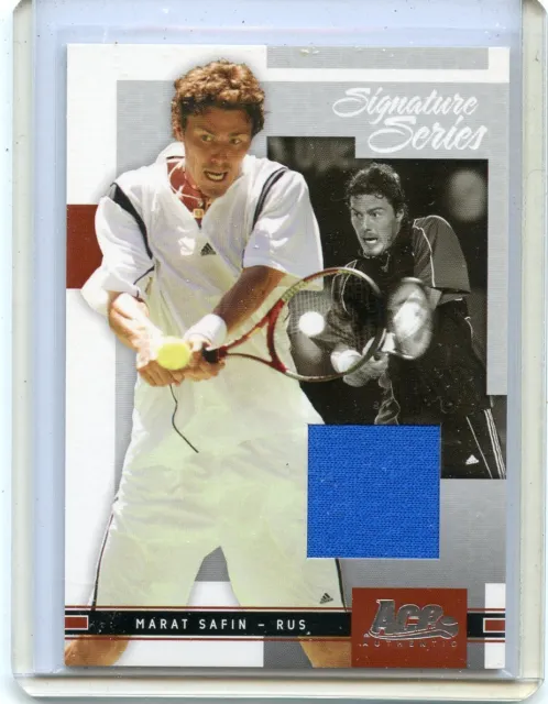 2005 Ace Authentic Signature Series Marat Safin Worn Jersey # 427/500