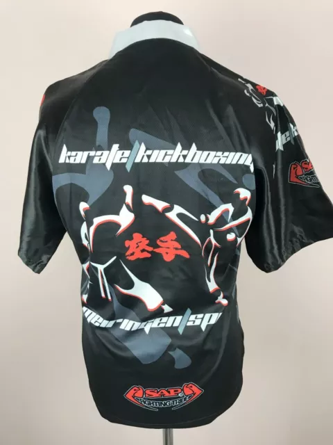 SAP Fighting Tribe Karate Kickboxing Jersey Men's Size S Meiringen Spiez Black