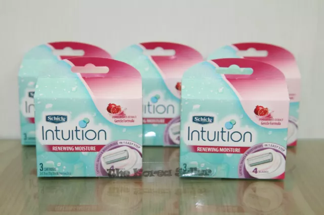 Schick Intuition Renewing Moisture Women Razor Refill Cartridges 15-Count