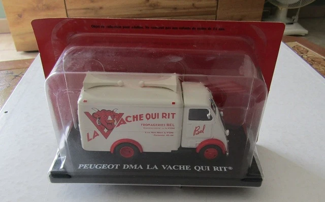 Miniature 1/43 Peugeot DMA La Vache Qui Rit - Fourgon Publicitaire Collection Atlas