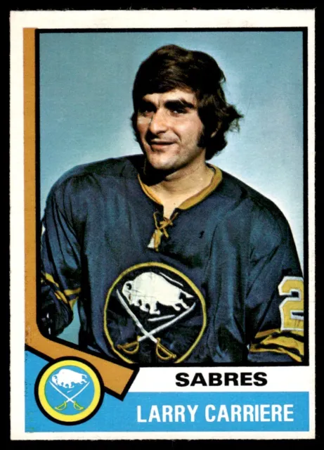 1974-75 O-Pee-Chee Larry Carriere Buffalo Sabres #43