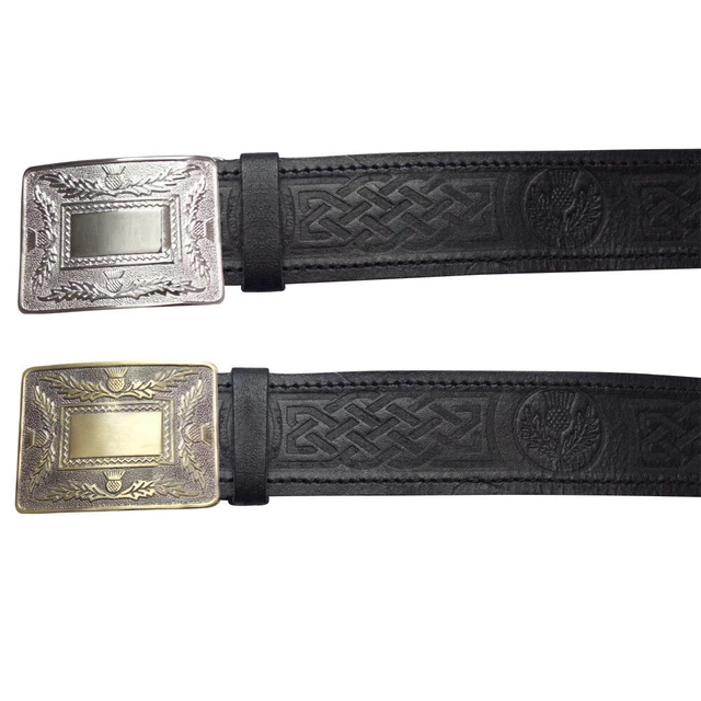 Épingle Broche De Kilt Chardon & Strass Topaze - 8,5 Cm - Occasion - Style écossais