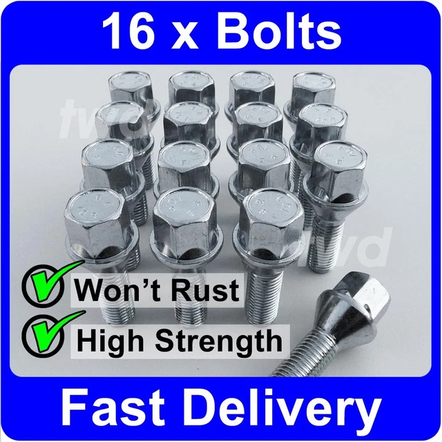 16X ALLOY WHEEL BOLTS FOR VAUXHALL ASTRA MK3 MK4 MK5 E F G H (M12x1.5