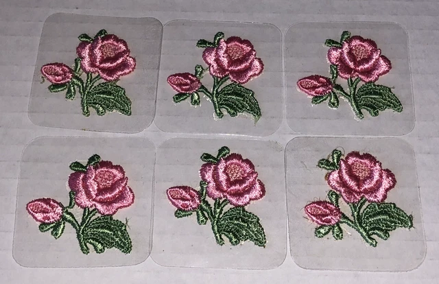 Flower Patches Applikation – Bestickte Spitze Fake Kragen Zum Aufnähen, 17,8 X 30,5 Cm, Rot