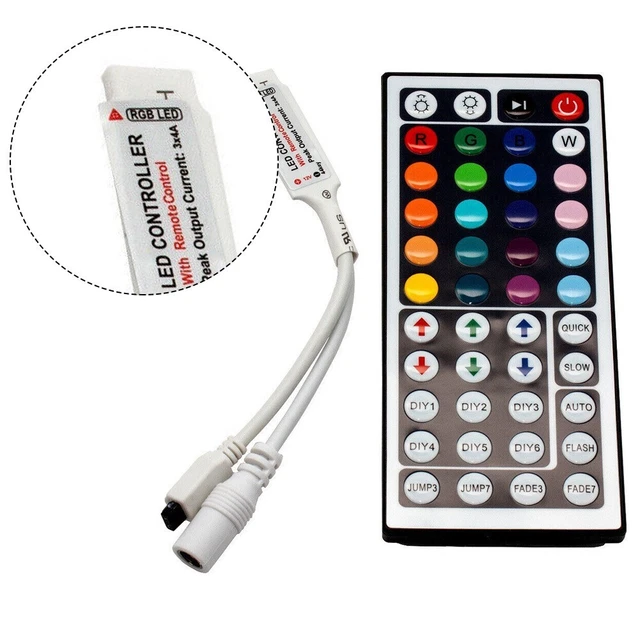 Effortless Operation Remote Control LED Strip Controller with 44 Buttons