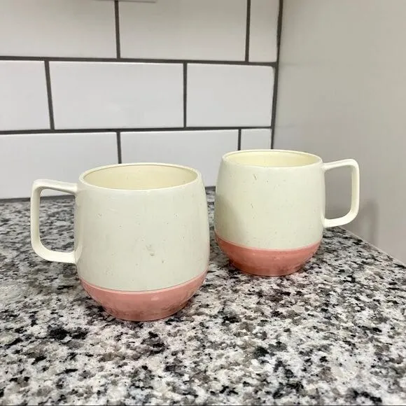 Set of 2 Vacron Bopp Decker Vacuum Mugs Pink