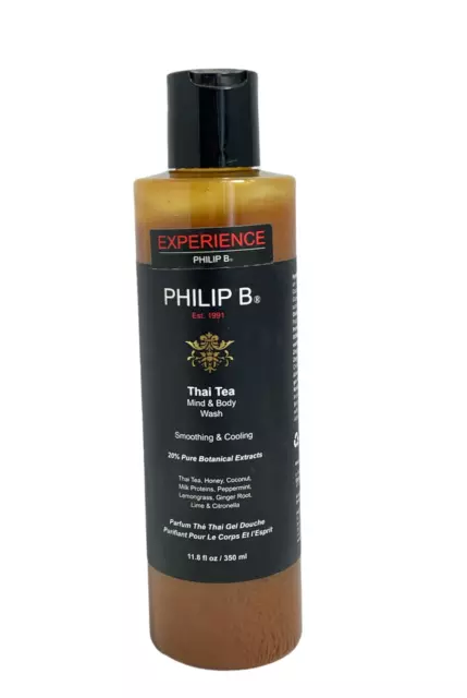 Philip B Thai Tea Mind & Body Wash Smoothing & Cooling 11.8fl.oz./350ml NEW
