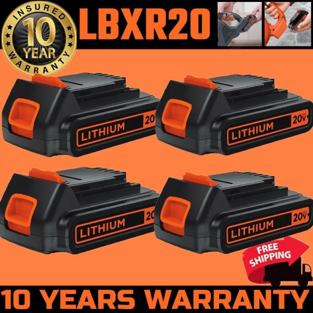 1.5Ah 2.0Ah 20V for Black Decker 20 Volt MAX Lithium LBXR20 LB20 LBX20 Battery