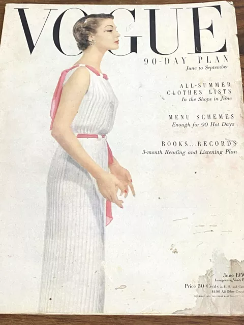 1953 Vogue Pattern Book FASHION Designs Female Models Photos Ads Magazine