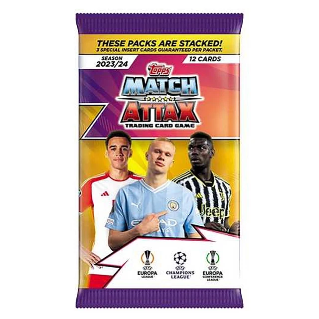 Topps Ucl Match Attax 2023/24 Carte Paquet Sport à Collectionner Jeu 12 Neuf