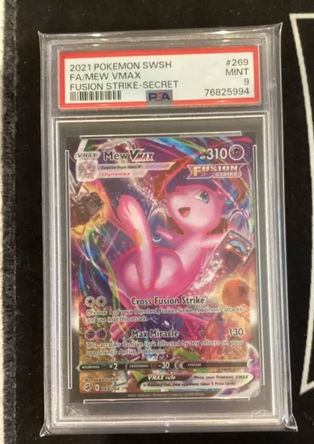 PSA 9 Pokemon Mew VMAX Alternate Art Secret Rare Fusion Strike #269