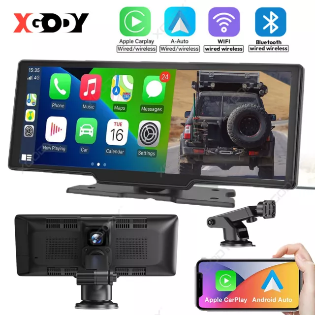 4K 10.26" Touch Dash Camera Cam for Carplay Android Auto Dual Car Recorder AUS