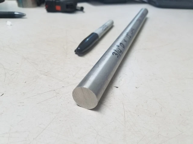 3/4" diameter x 12" Long,  316 Stainless Steel Round Bar, Lathe Stock