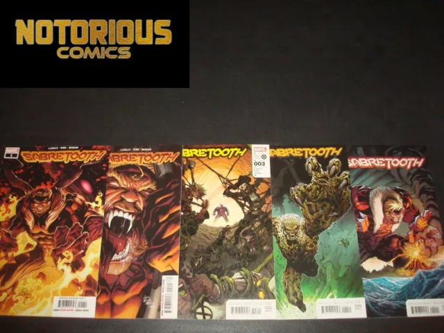 Sabretooth 1-5 Complete Comic Lot Run Set Marvel LaValle Collection