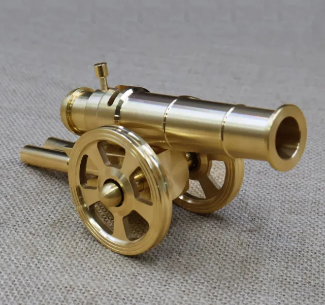 Brass Cannon Military Model Statue Small Sculpture Tabletop Figurine Decor Gifts