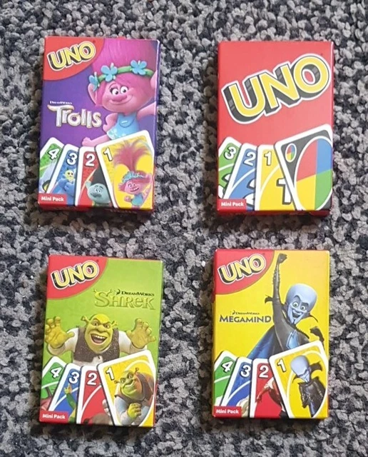 MCDONALDS HAPPY MEAL Toy UK 2025 Dreamworks UNO Card Game 4 Different